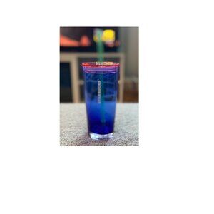 Starbucks 2022 Summer Transparent BlueOcean Spray 18oz Glass Cold Tumbler